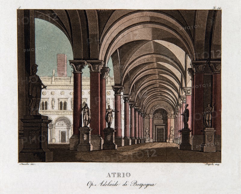 Décor de l'opéra "Adélaïde de Bourgogne" de Rossini