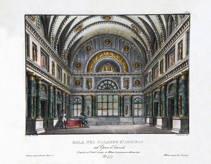 Set design for Rossini's opera ‘Tancredi'