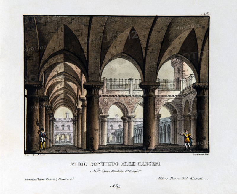 Set for the opera ‘Elisabetta, regina d'Inghilterra’ by Rossini