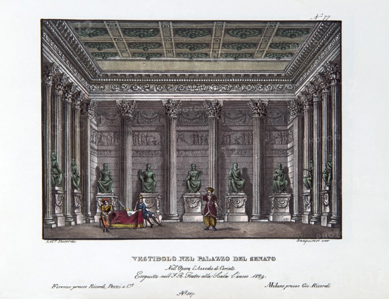 Set for the opera ‘Le siège de Corinthe’ by Rossini