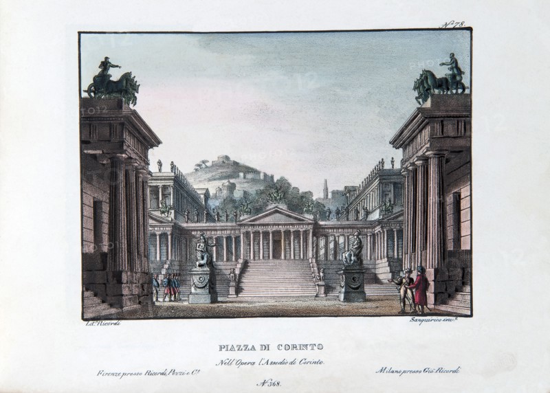 Set for the opera ‘Le siège de Corinthe’ by Rossini