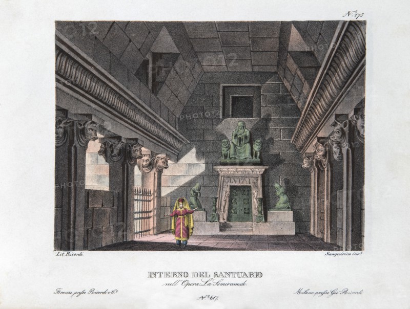 Set design for Rossini's opera ‘Semiramide'