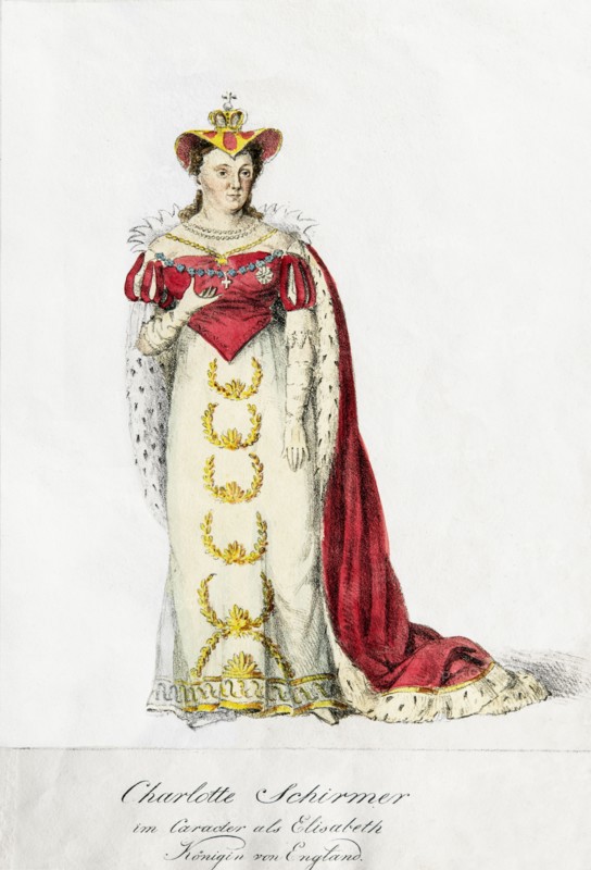 Charlotte Schirmer in the role of Elisabeth in Rossini's opera ‘Elisabetta, regina d'Inghilterra’