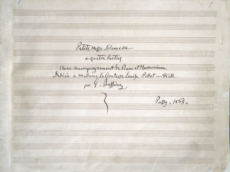 Partition de la "Petite messe solennelle" de Rossini