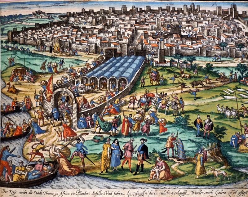 Hogenberg, La prise de Tunis par Charles Quint aux Ottomans, en 1535