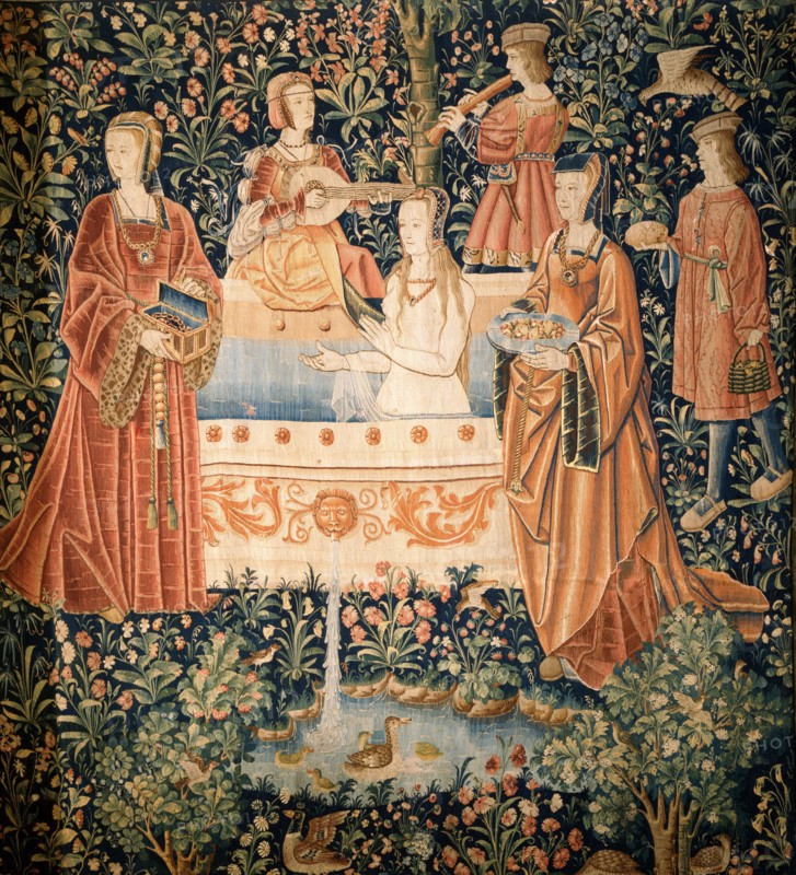 La tenture de la Vie Seigneuriale : Le Bain