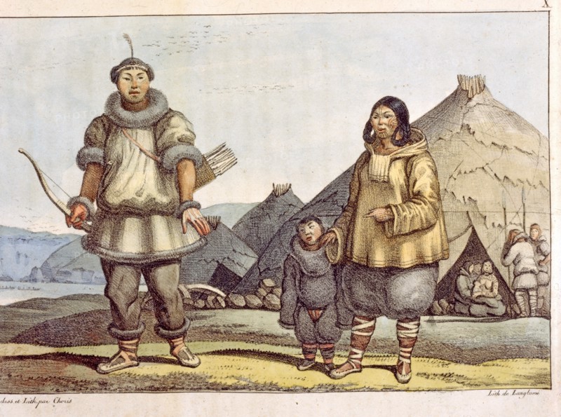 Tchouktchis et leurs habitations