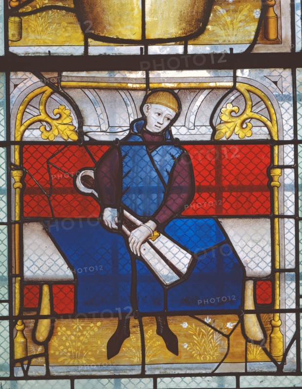 Vitrail des drapiers, Collégiale Notre-Dame à Semur-en-Auxois