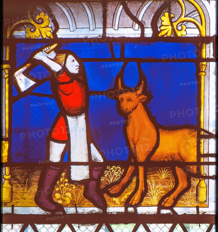 Vitrail des bouchers, Collégiale Notre-Dame à Semur-en-Auxois