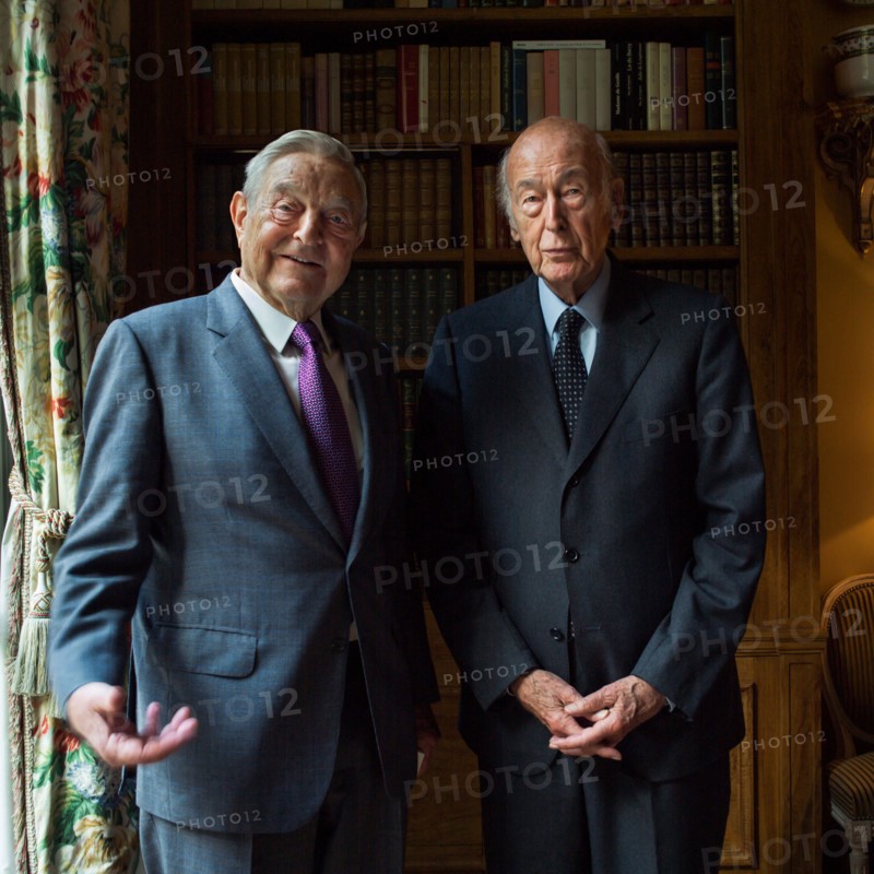 George Soros and Valéry Giscard d'Estaing