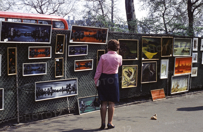 Art exhibition on Bayswater Road, London