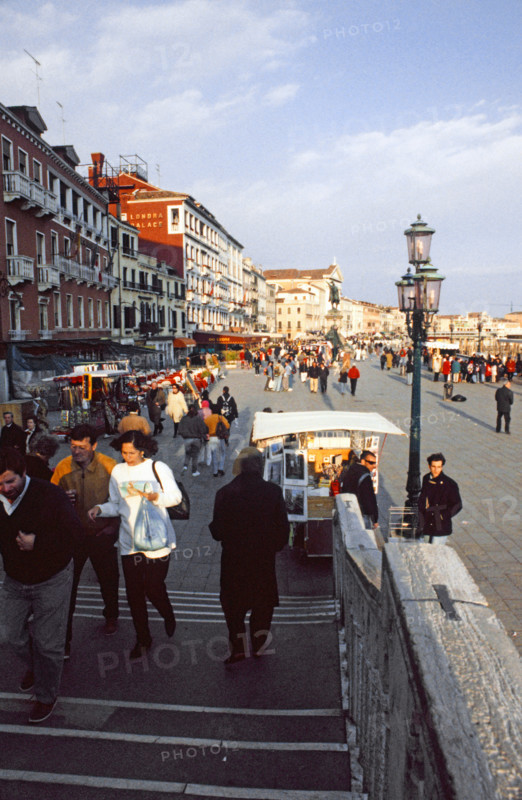 The quays of the Riva degli Schiavoni, in Venice