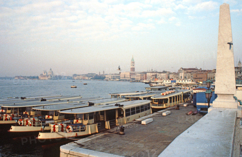 Vaporetti on the Riva di San Biagio, in Venice