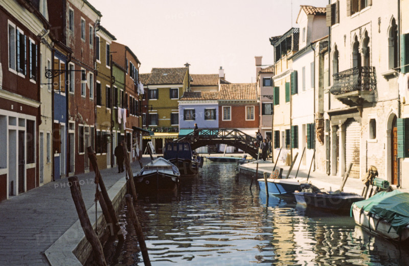 Le canal Rio di San Mauro sur l'île de Burano