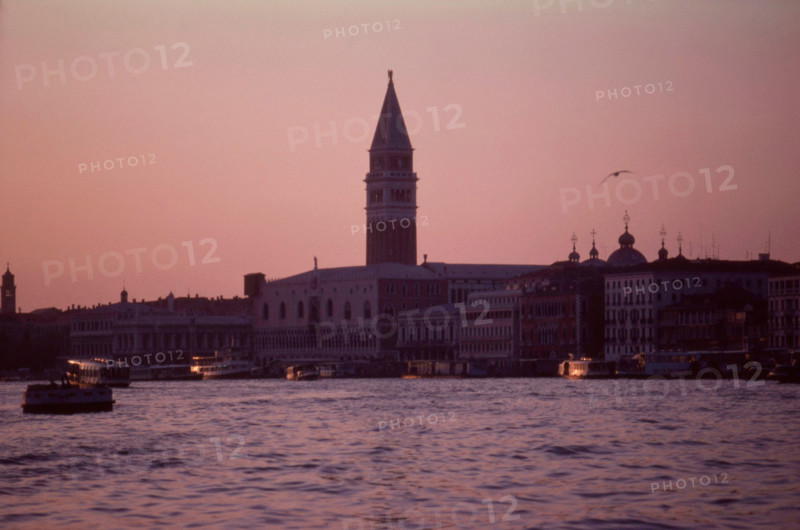 Sunset over St Mark’s Basin in Venice