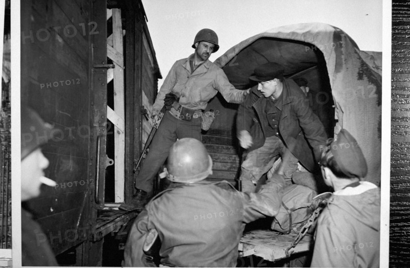 Prisonnier de guerre russe en route vers Hof, 1945