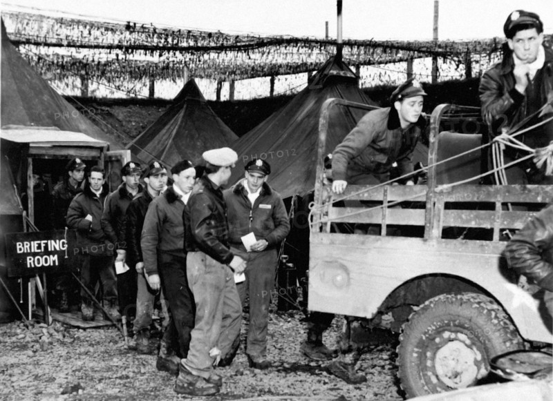 Belgian base of American soldiers, 1944