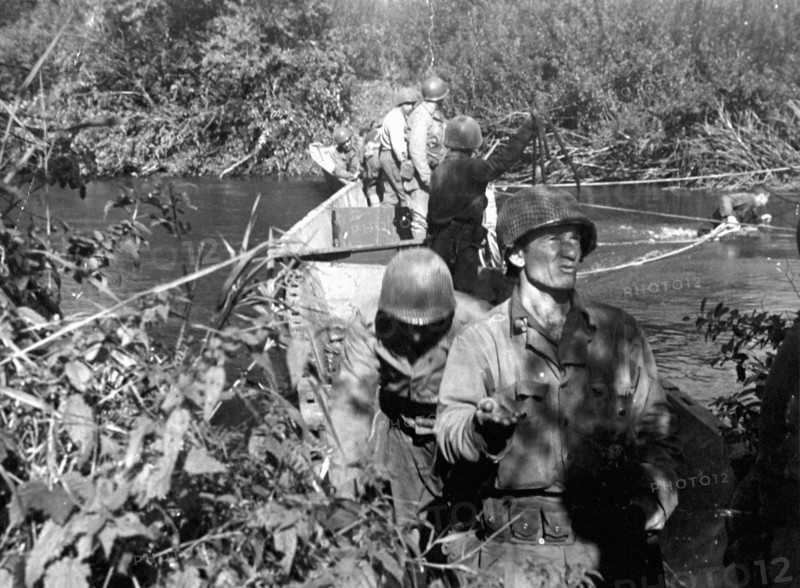 Crossing the Meurthe river, 1944