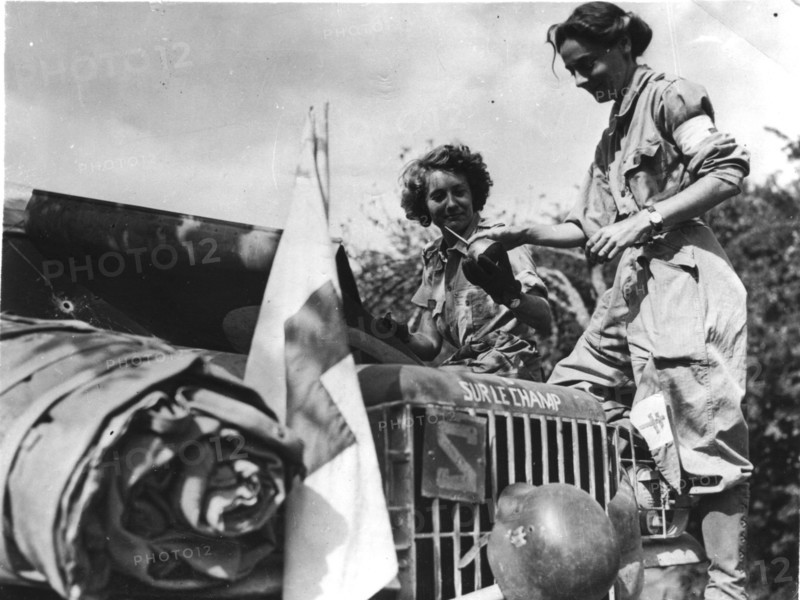 French Ambulance drivers in France (France) August 1944