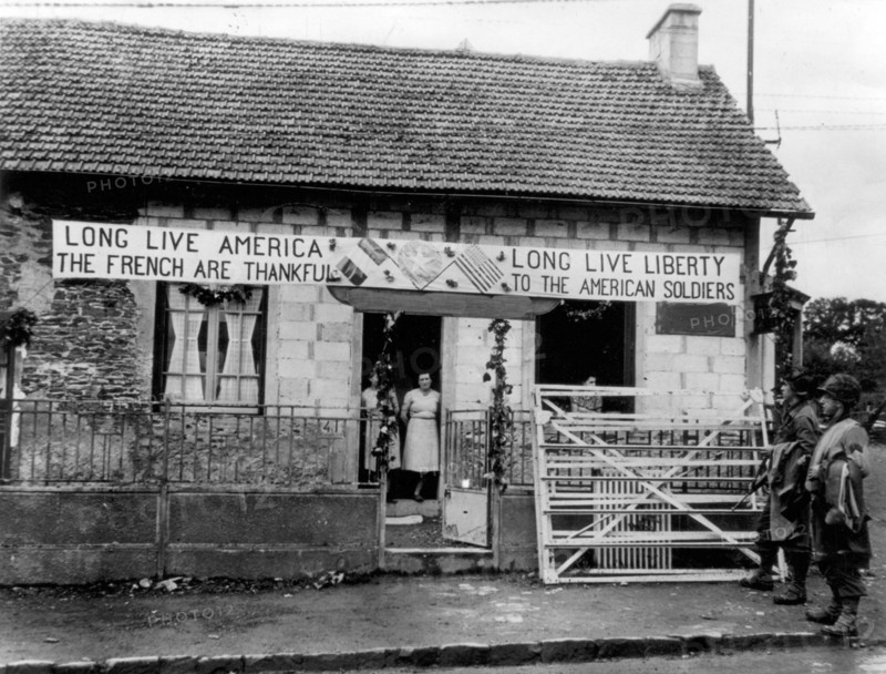 Normandy (France) welcomes US troops, July 4, 1944