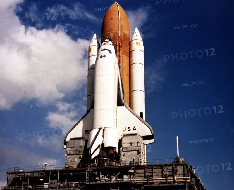 STS-3 stands tall against the Florida sky, February, 16,1982, Kennedy Space center