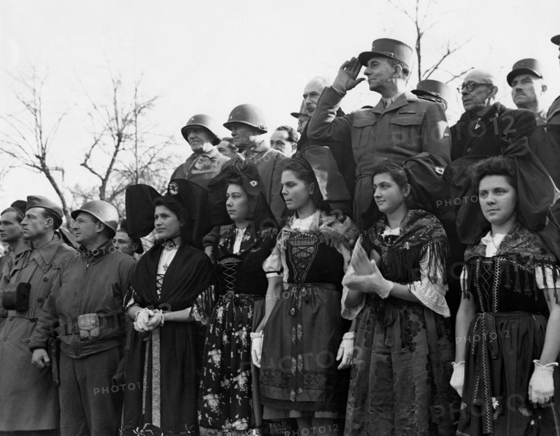 French General  de Lattre de Tassigny in Colmar  February 8, 1945