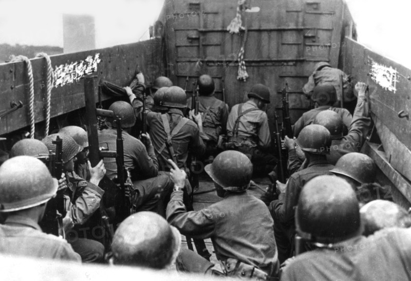 American troops prepare to land on Cezembre off St Malo, September 2, 1944