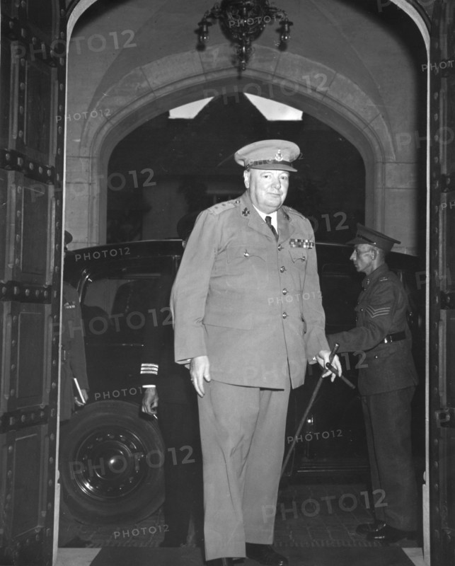 Prime Minister Winston Churchill at Potsdam, July 17, 1945