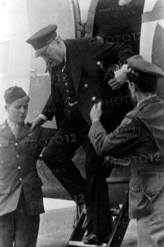 Churchill  arrives in Normandy, July 1944