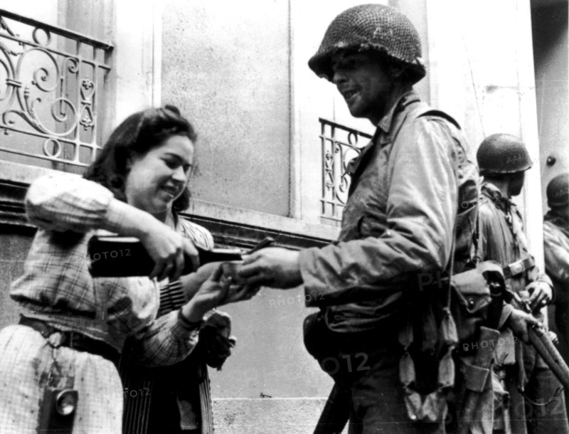 Wine for the Yanks in Cherbourg, June 27, 1944