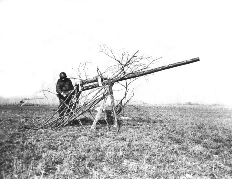 Canons-pièges ennemis dans l'Est de la France, 1945