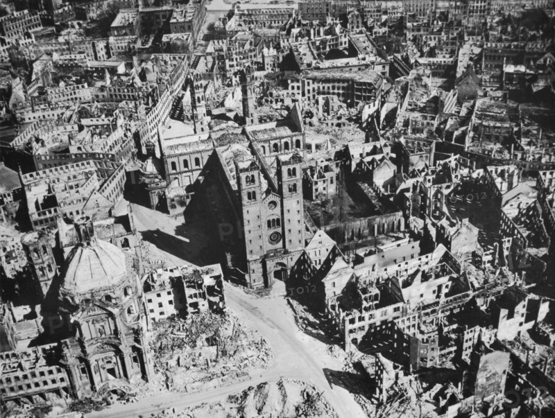 Aerial photo of Wurzburg,  April 5, 1945