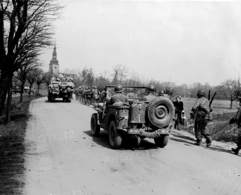 Avancée des troupes américaines vers Erfurt, 11 avril 1945