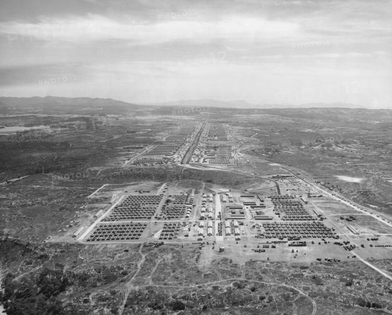Aerial view of Camp Calas near Marseille, June 19, 1945