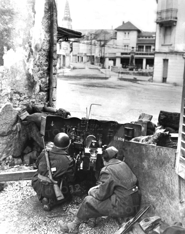 French soldiers in Pont de Roide, Autumn 1944