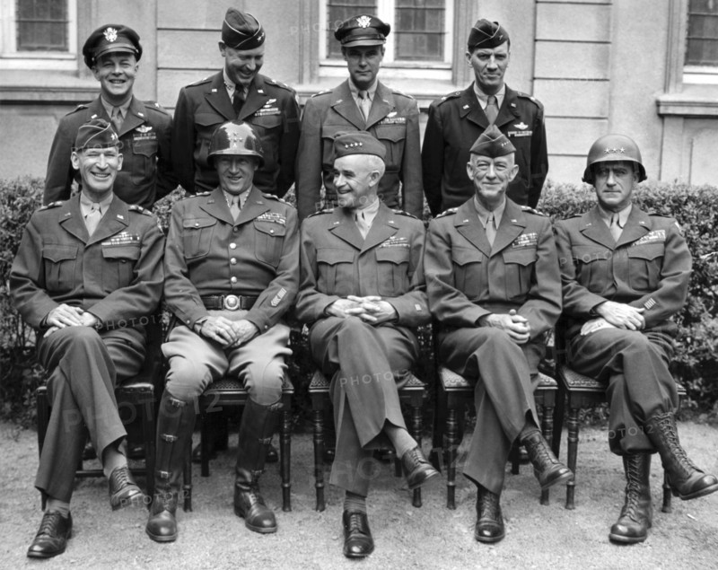 Generals of the 12th U.S Army Group and Air forces in Bad Wildungen (Germany) May 11, 1945.