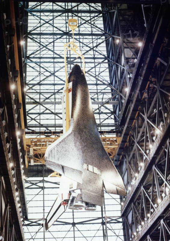 The assembly of the space shuttle Columbia is completed, November 1980