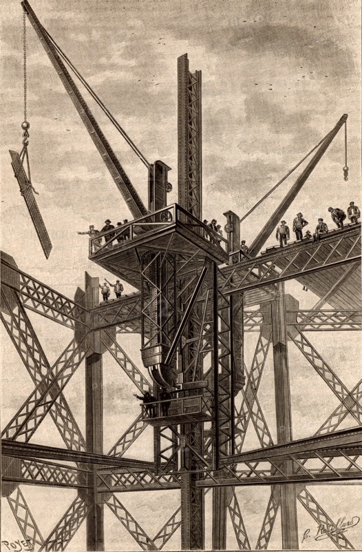 "Construction of the Eiffel Tower, Paris, France... ED