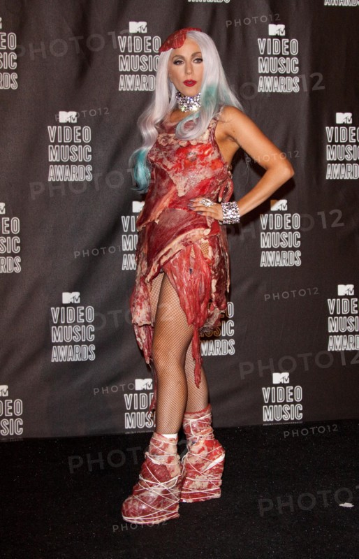 Singer Lady Gaga poses in the press room of the 2010 MTV Video Music Awards at the Nokia Theatre in Los Angeles, USA, September 12 2010. The singer won eight awards at the show. Photo: Hubert Boesl