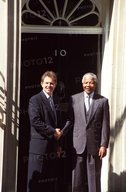 Tony Blair with Nelson Mandela