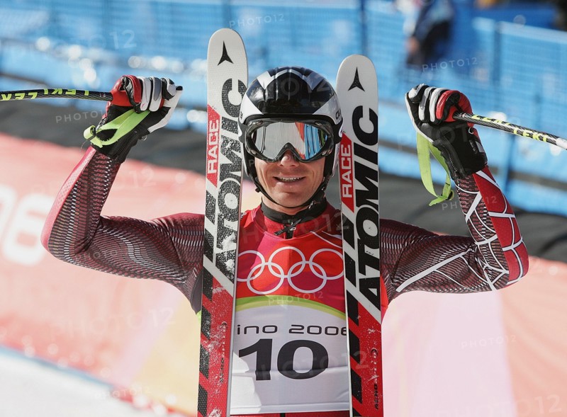 Olympia
20. Olympische Winterspiele 2006 Turin
Ski Alpin Herren Abfahrt
JUBEL Michael Walchhofer (AUT) gewinnt Silber 
FOTO : Pressefoto ULMER /  Andreas Schaad