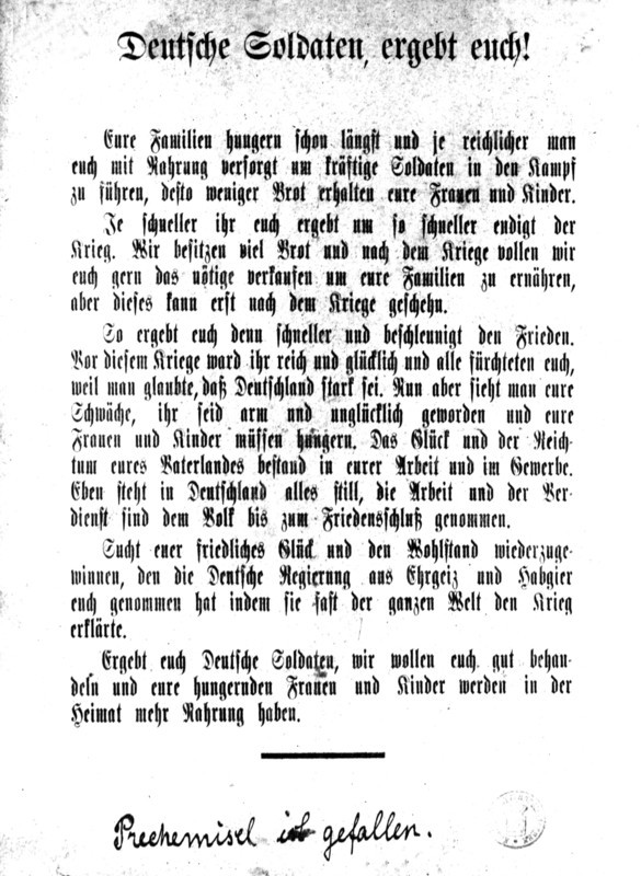 World War I - German soldiers, capitulate!