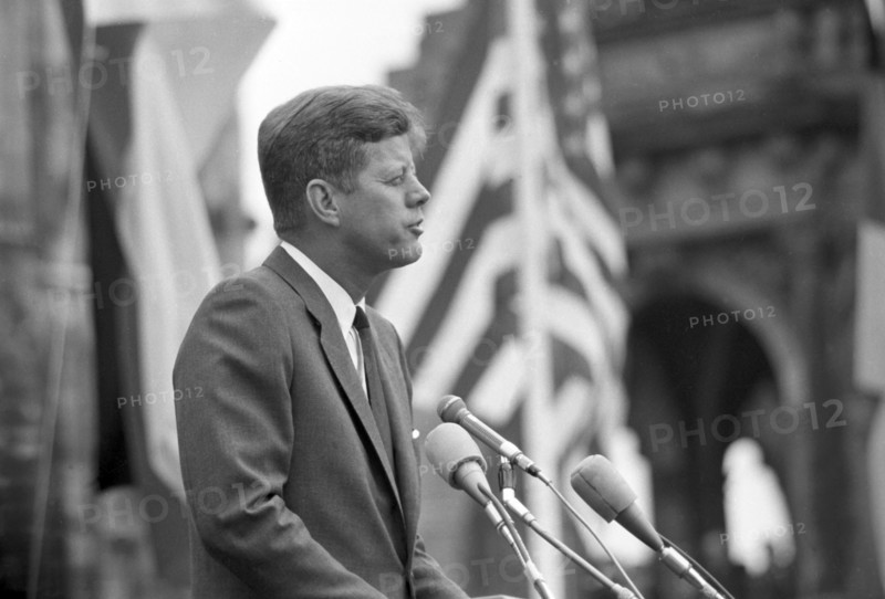 Le Président John F. Kennedy lors d'un voyage à Berlin