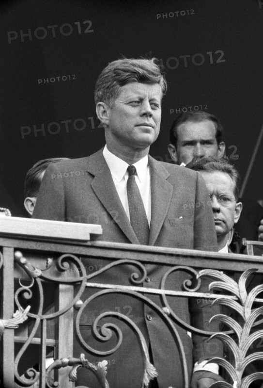 Le Président John F. Kennedy lors d'un voyage à Bonn
