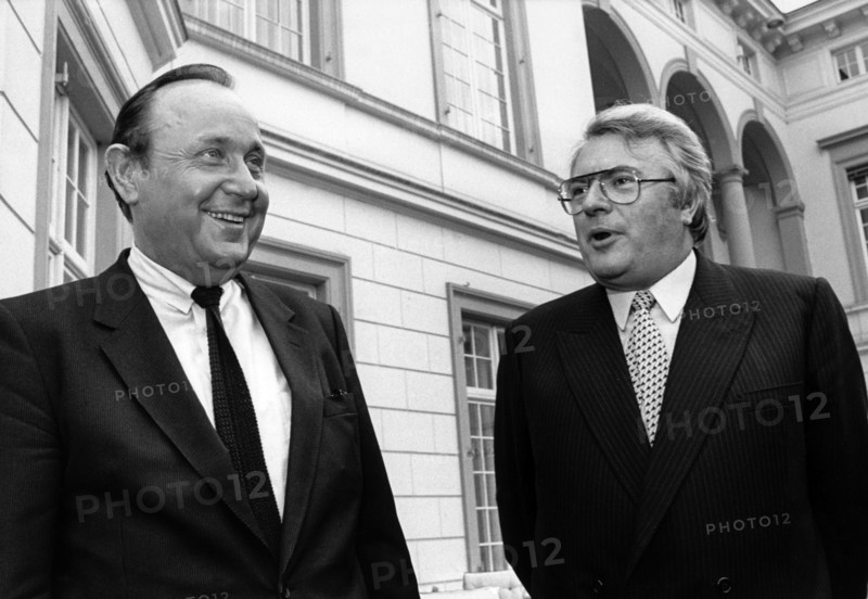 Hans-Dietrich Genscher et Pierre Mauroy