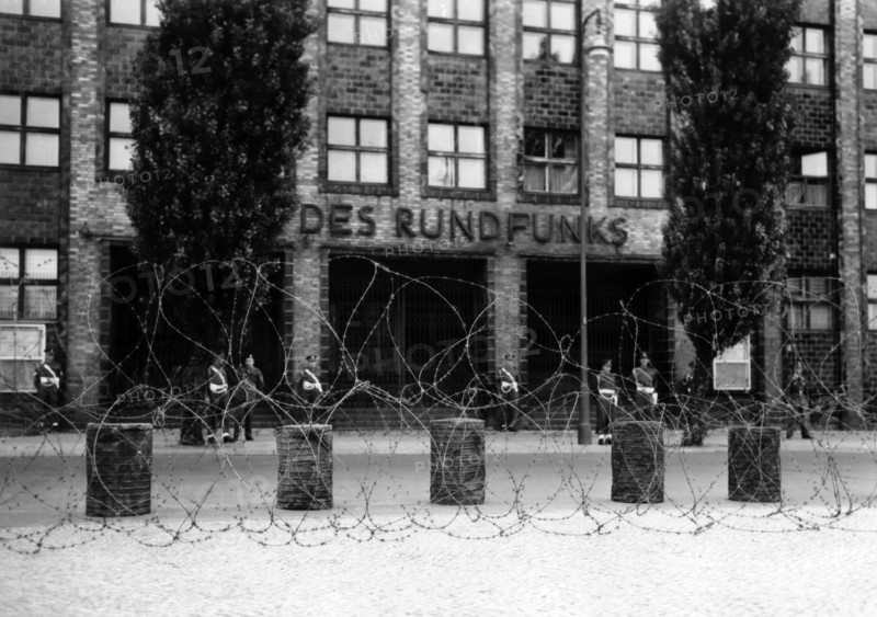House of Broadcasting in Berlin sealed off by British troops