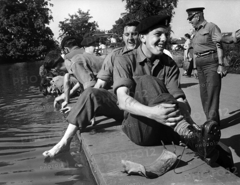 British soldiers march like commander Marlborough once did