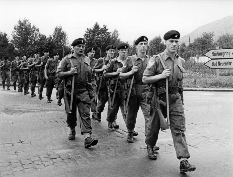 British soldiers march like commander Marlborough once did