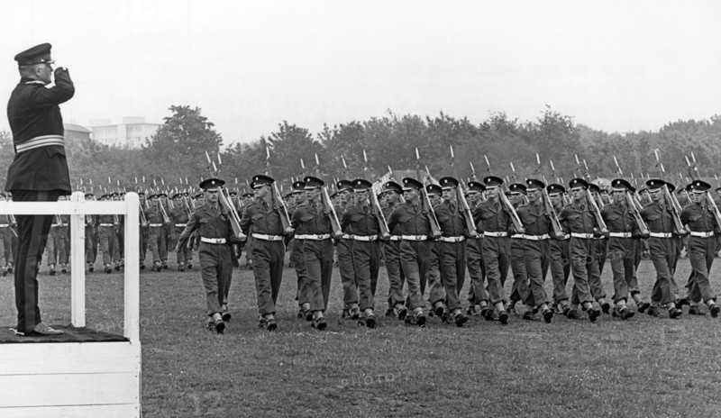 Birthday parade for the British queen in Germany