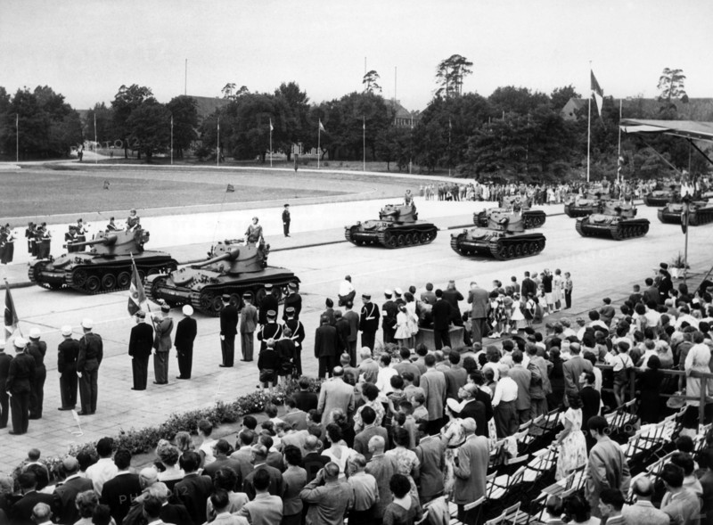 Military parade on French independence day in Berlin